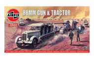Airfix Classic Kit VINTAGE military A02303V - 88mm Flak Gun & Tractor - cena, srovnání