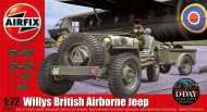 Airfix Classic Kit military A02339 - Willys Jeep, Trailer & 6PDR Gun - cena, srovnání