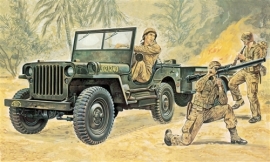 Italeri Model military 0314 - Willys MB Jeep with Trailer