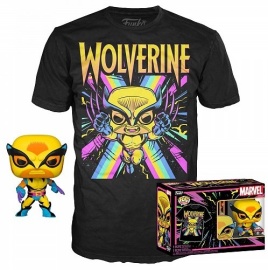 Funko POP & Tee: XMen- Wolverine(Blacklight)- M