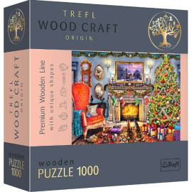 Trefl Drevené puzzle 1000 - Pri krbe