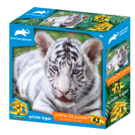Clementoni 3D puzzle - Biely tiger 63ks - cena, srovnání