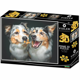 Clementoni 3D puzzle - Hraví psíkovia 500 ks