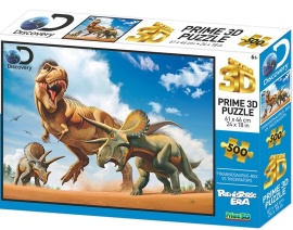Clementoni 3D PUZZLE - T-rex versus Triceratops 500