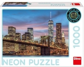 Dino Puzzle New York 1000ks neón