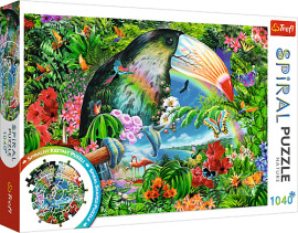 Trefl Spiral Puzzle 1040 - Tropické zvieratá