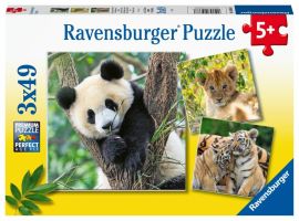Ravensburger Panda, tiger a lev 3x49ks