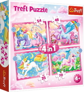Trefl Puzzle 4v1 - Jednorožci a kúzla - cena, srovnání
