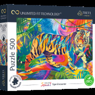 Trefl Prime puzzle 500 UFT - Farebné šplechy: Tiger - cena, srovnání