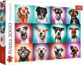 Trefl Puzzle 2000 - Zábavné psie portréty II