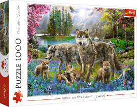 Trefl Puzzle 1000 - Vlčia rodinka