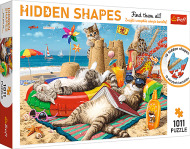 Trefl Puzzle 1000 Hidden Shapes - Mačky na pláži - cena, srovnání