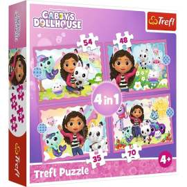 Trefl Puzzle 4v1 - Gabbyine dobrodružstvá