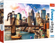 Trefl Puzzle 1000 Crazy City - Cats in New York - cena, srovnání
