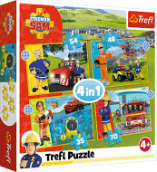 Trefl Puzzle 4v1 - Odvážny Požiarnik Sam - cena, srovnání