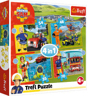 Trefl Puzzle 4v1 - Odvážny Požiarnik Sam - cena, srovnání