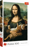 Trefl Puzzle 500 - Mona Lisa a mačiatko - cena, srovnání