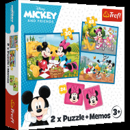 Trefl Puzzle 2v1 + pexeso - Zoznámte sa s Disney hrdinami - cena, srovnání