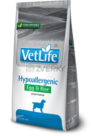 Vet Life Dog Hypoallergenic Egg & Rice 12kg