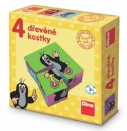 Dino Drevené licenčné kocky Krtko - 4 kocky - cena, srovnání