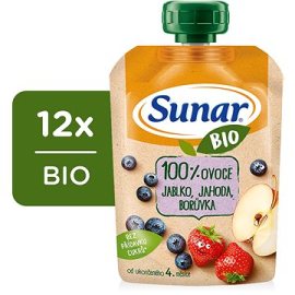 Hero Sunar BIO ovocná kapsička jablko, jahoda, čučoriedka 12x100g