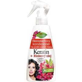 Bc Bione Cosmetics Bio Keratin + Ricinový olej Bezoplachový kondicionér 260ml