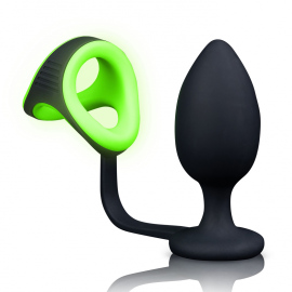 Ouch! Glow in the Dark Butt Plug with Cockring
