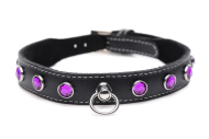 Master Series Royal Vixen Leather Collar with Rhinestones - cena, srovnání