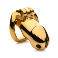 Master Series Midas Locking Chastity Cage 18K Gold-Plated - cena, srovnání