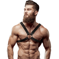 Fetish Submissive Attitude Eco Leather Crossed Chest Strap Harness - cena, srovnání