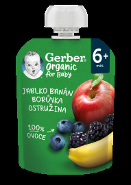 Nestlé GERBER Organic Kapsička jablko, banán, čučoriedka a černica 90g