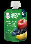 Nestlé GERBER Organic Kapsička jablko, banán, čučoriedka a černica 90g - cena, srovnání