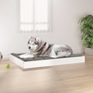vidaXL Psia posteľ biela 101,5x74x9 cm borovicový masív - cena, srovnání