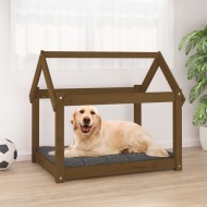 vidaXL Posteľ pre psa medová 81x60x70 cm borovicový masív - cena, srovnání