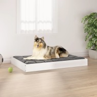 vidaXL Psia posteľ biela 91,5x64x9 cm borovicový masív - cena, srovnání