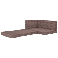 vidaXL Podlahové podložky na paletový nábytok 4 ks sivohnedé bavlna - cena, srovnání