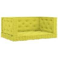 vidaXL Podlahové podložky na paletový nábytok 4 ks jablkovo-zelené bavlna - cena, srovnání