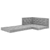 vidaXL Podlahové podložky na paletový nábytok 4 ks sivé bavlna - cena, srovnání