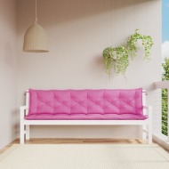 vidaXL Podložky na záhradnú lavičku 2 ks ružové 200x50x7 cm látka - cena, srovnání