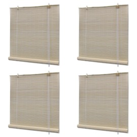 vidaXL Petromila Prírodné bambusové rolety 4 ks 120x160 cm