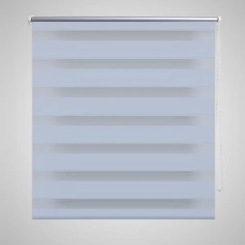 vidaXL Roleta vzor zebra, 140 x 175 cm, biela