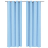 vidaXL Zatemňovací záves s kovovými očkami, 2 ks, 135x175 cm, tyrkysový - cena, srovnání