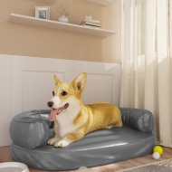 vidaXL Ergonomický penový matrac pre psa sivý 75x53 cm umelá koža - cena, srovnání