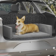 vidaXL Sedačka pre psa do auta bledosivá 110x70 cm ľanový vzhľad - cena, srovnání