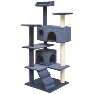 vidaXL Škrabadlo pre mačky so sisalovými stĺpikmi, 125 cm, tmavomodré - cena, srovnání
