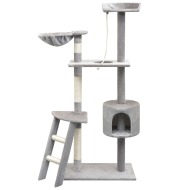 vidaXL Škrabadlo pre mačky so sisalovými stĺpikmi, 150 cm, šedé - cena, srovnání