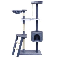vidaXL Škrabadlo pre mačky so sisalovými stĺpikmi, 150 cm, tmavomodré - cena, srovnání