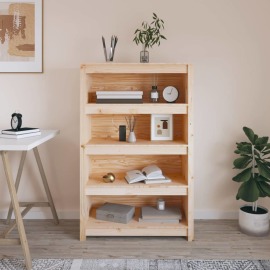 vidaXL Regál 80x35x126 cm z masívneho borovicového dreva