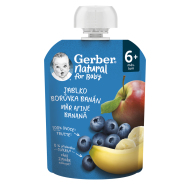 Gerber Natural kapsička jablko, čučoriedka a banán 90g - cena, srovnání