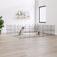 vidaXL 60-panelová klietka pre domáce zvieratá čierna 35x35 cm oceľ - cena, srovnání